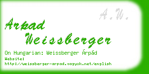 arpad weissberger business card